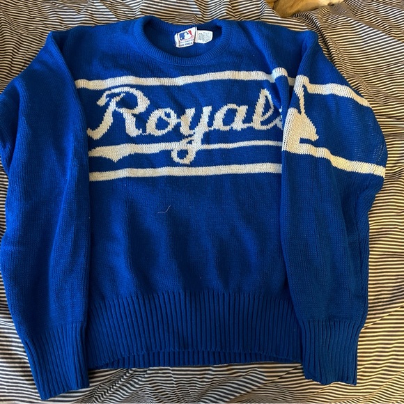 Vintage 1980s MLB Cliff Engle Kanas City Royals Sweater - Size “Adult” Medium - Picture 1 of 6